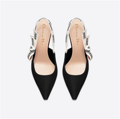 décolleté dior|Décolleté slingback J'Adior Tessuto tecnico nero .